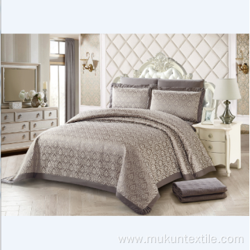 100% polyester heavy weight chenille jacquard bedding